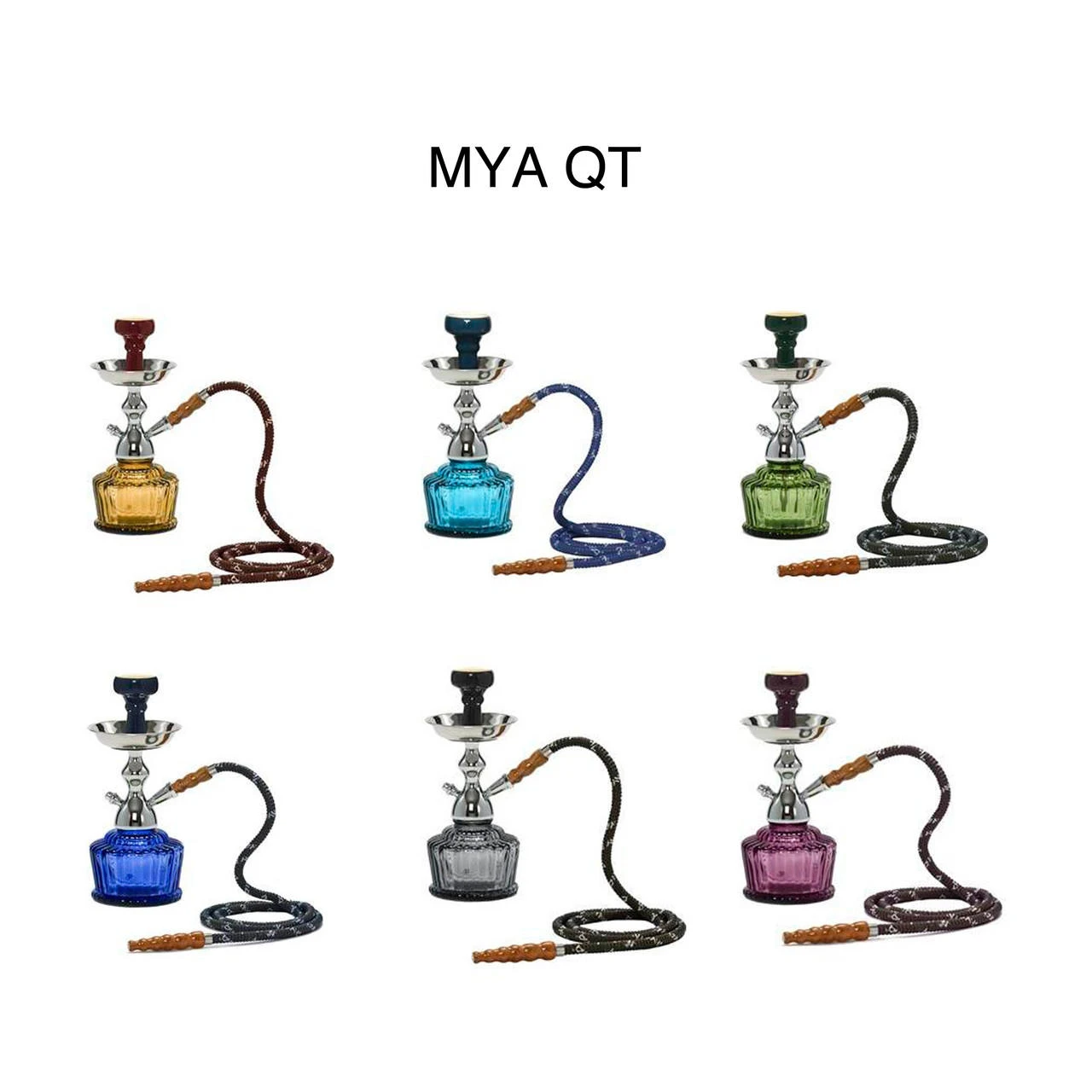 MYA QT 265 SINGLE HOSE HOOKAH WITH WIRE BASKET - 14" (HOOKAH7)