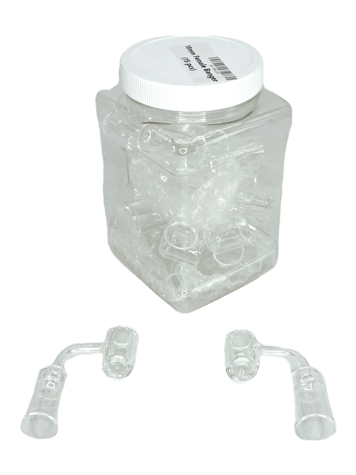 18MM GLASS FEMALE QUARTZ BANGER - 15CT JAR
