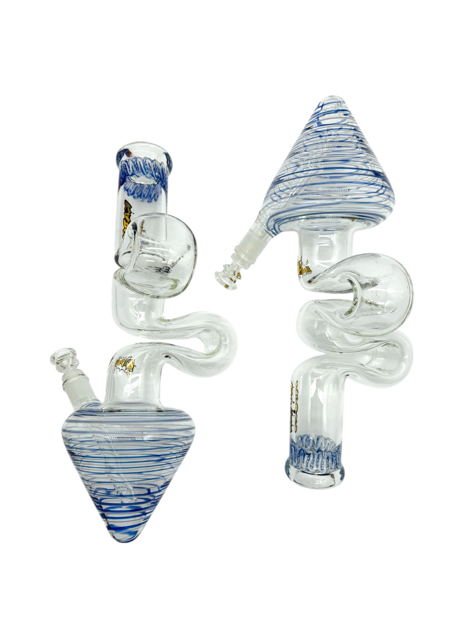 KAPOW CONE BASE ZIGZAG WATERPIPE 15"