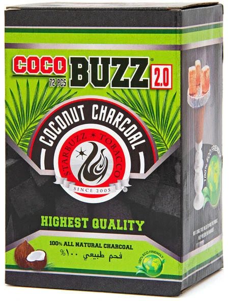 COCO BUZZ 2.0 COCONUT CHARCOAL - 72CT