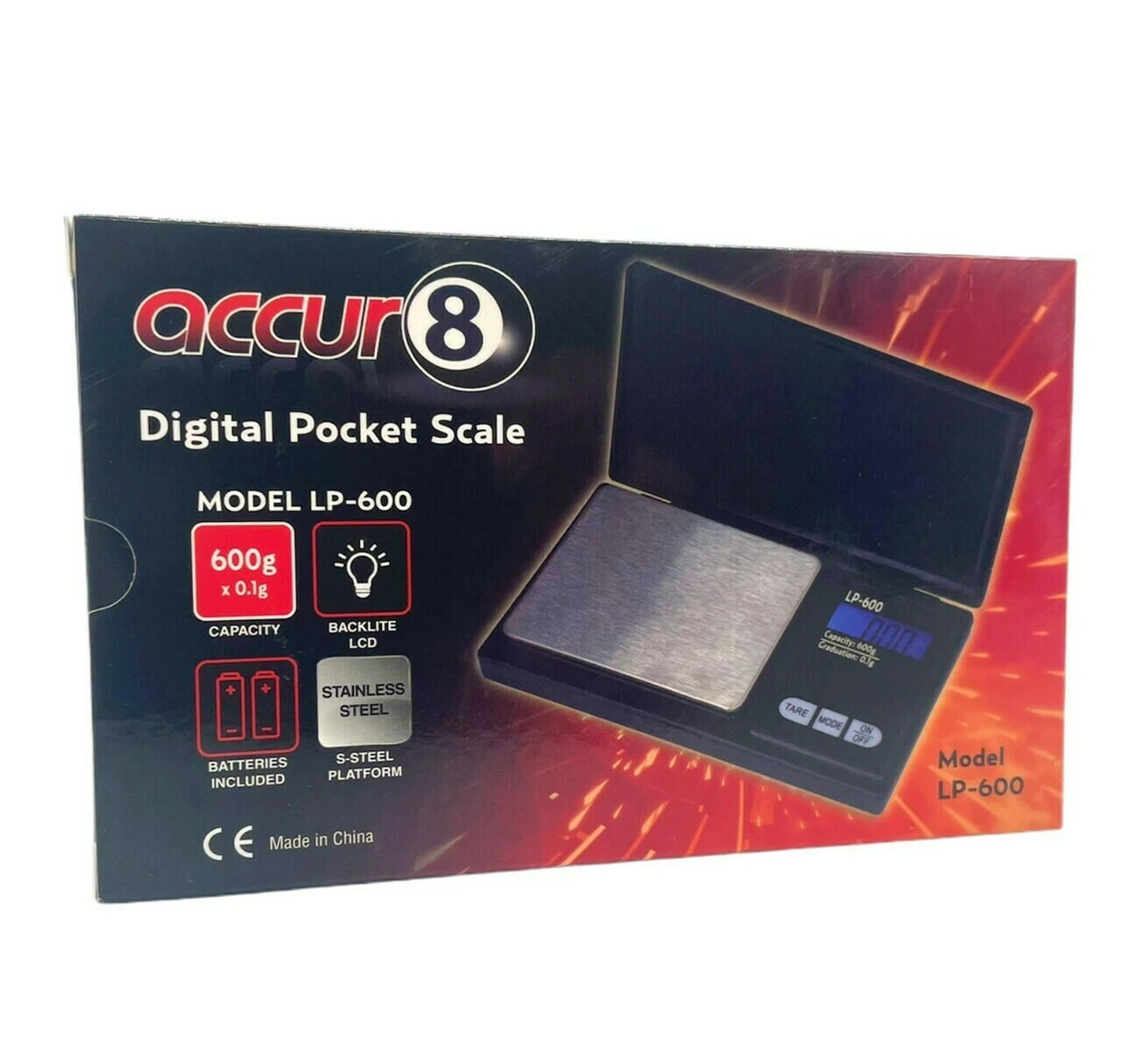 ACCUR8 LP-600 POCKET SCALE 600g x 0.1g