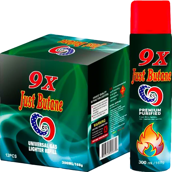 C.I JUST BUTANE 9X GAS LIGHTER REFILL - 12CT