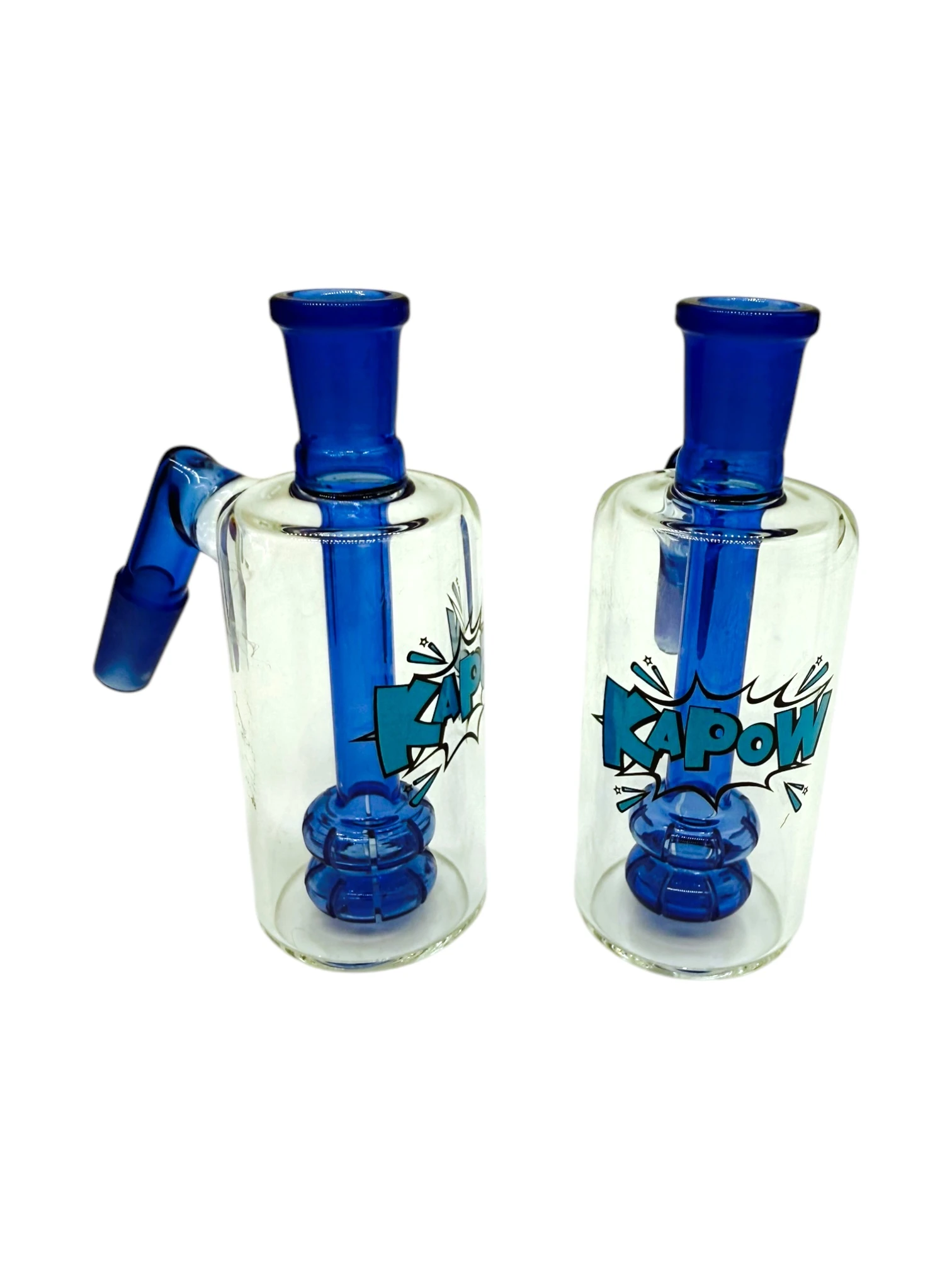KAPOW GLASS 45 DEGREES DOUBLE DISC PERC ASH CATCHER 4.5" (RSE-119)