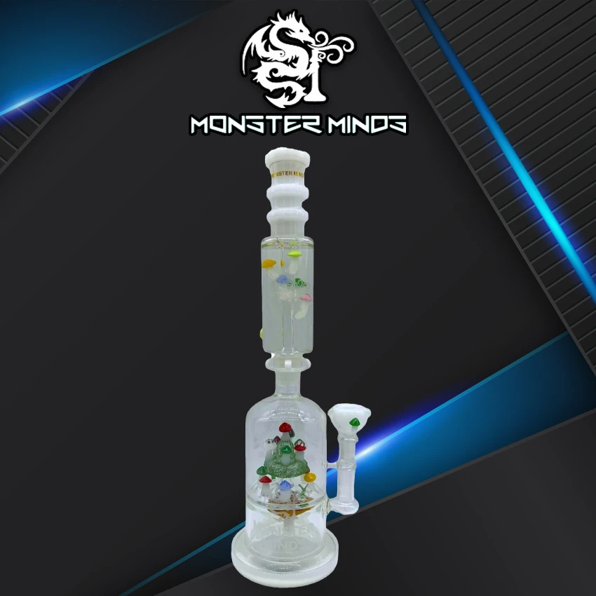 MONSTER MINDS - GLYCO FILLED MUSHROOM DESIGN 17" WATERPIPE