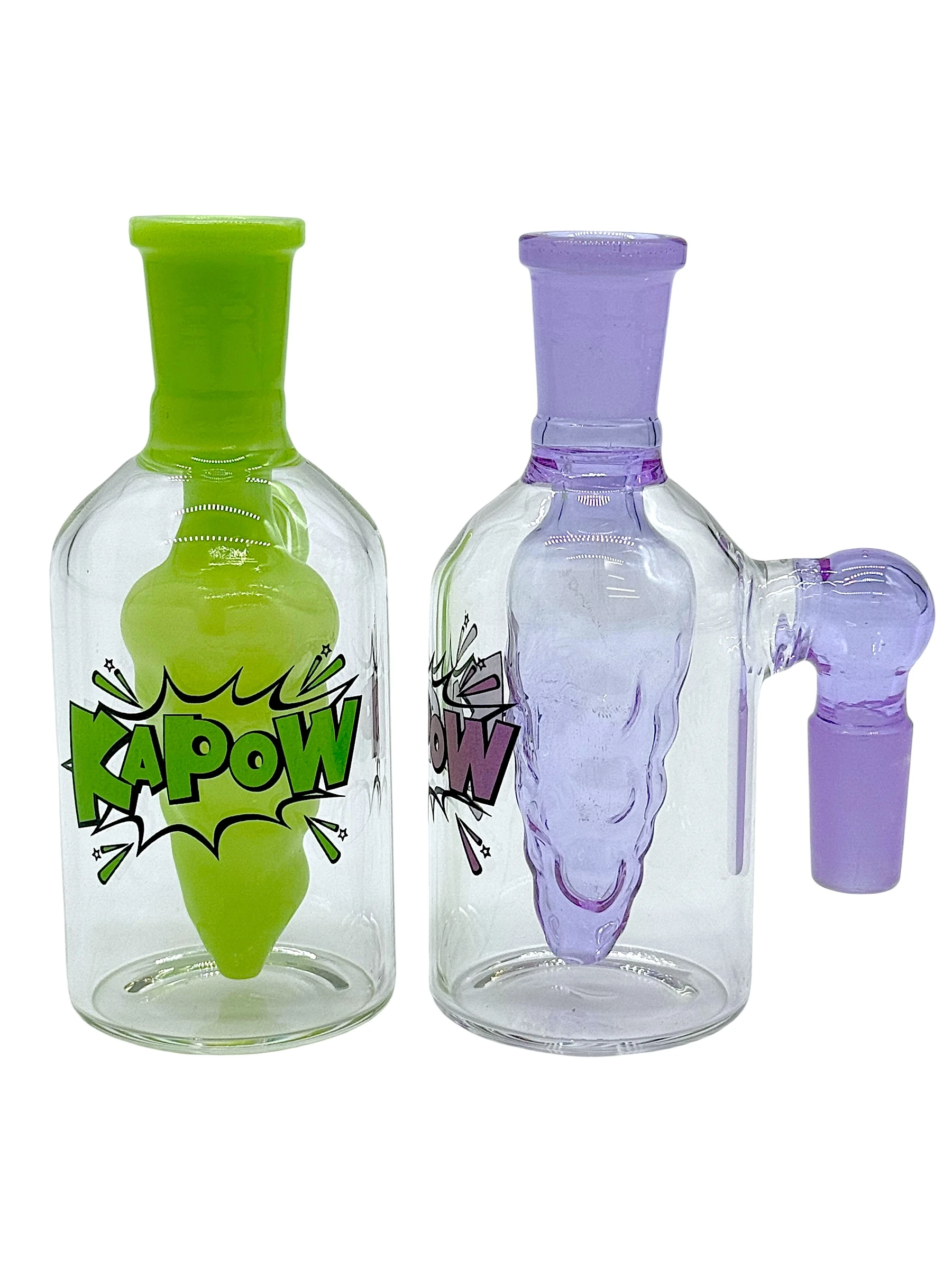 KAPOW GLASS 90 DEGREES CONE PERC ASH CATCHER 4.5" (RSU-20)