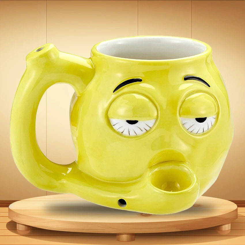 EMOJI SHAPE MUG CERAMIC HANDPIPE - 1CT