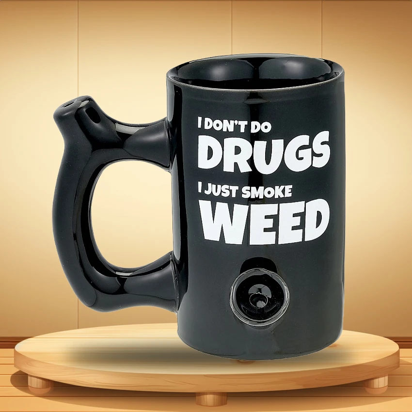 I DONT DO DRUGS JUST WEED MUG CERAMIC HANDPIPE - 1CT