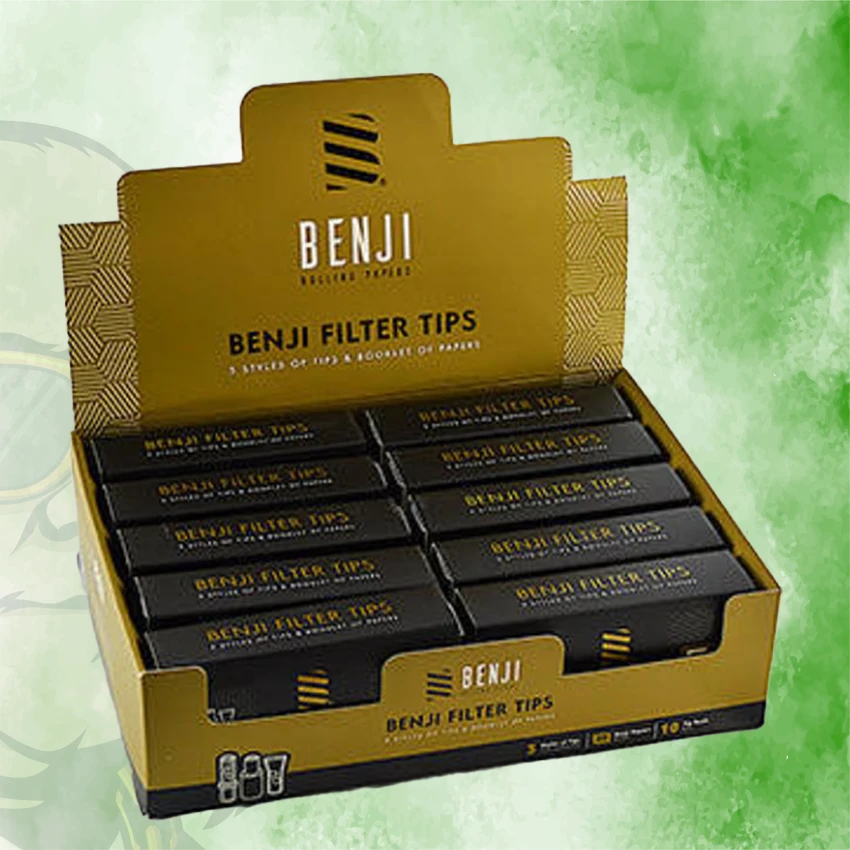 BENJI - MIXED GLASS FILTER TIPS 3/PK - 10CT DISPLAY