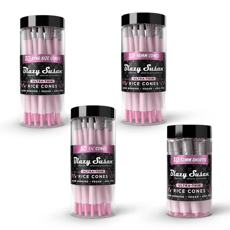 BLAZY SUSAN ULTRA THIN RICE PAPER CONES JAR OF 50