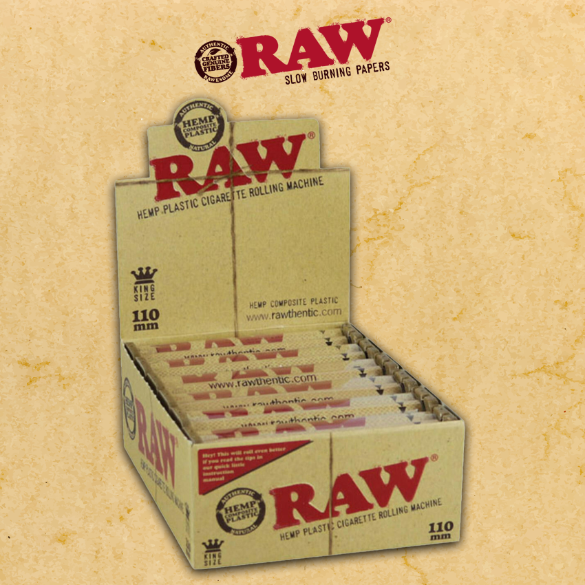 RAW HEMP PLASTIC ROLLING MACHINES 110MM DISPLAY - 12CT