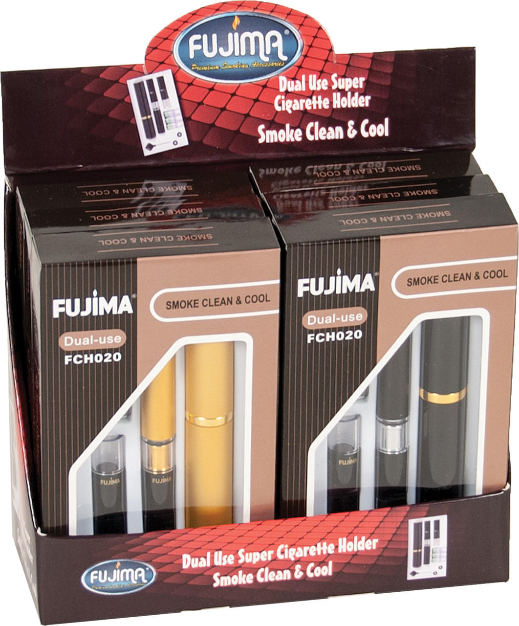 FUJIMA DUAL USE SUPER CIGARETTE HOLDER - 6CT