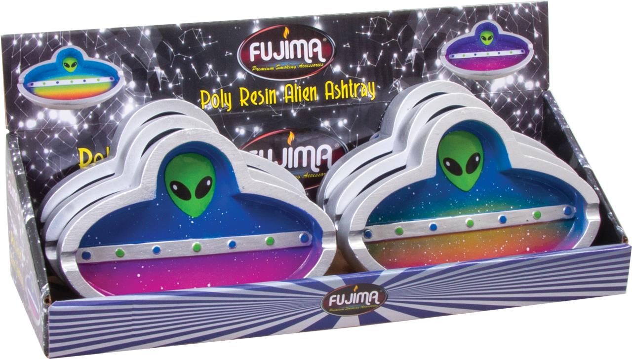 FUJIMA POLY RESIN ALIEN ASHTRAY - 6CT