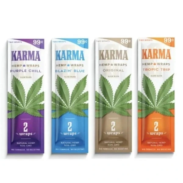 KARMA HEMP WRAPS - PACK OF 2CT - DISPLAY OF 25 PACKS