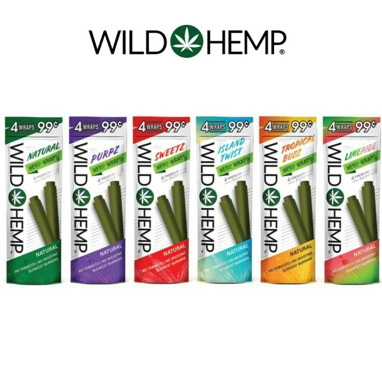 WILD HEMP PREMIUM HEMP WRAPS 20POUCHES DISPLAY