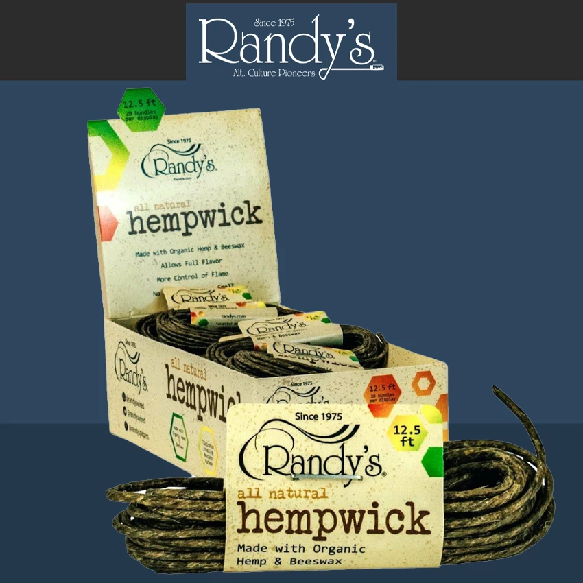 RANDYS ALL NATURAL 12.5FT HEMPWICK - 20CT DISPLAY