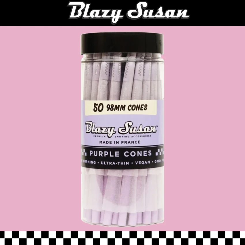 BLAZY SUSAN 98MM PURPLE CONES - 50CT