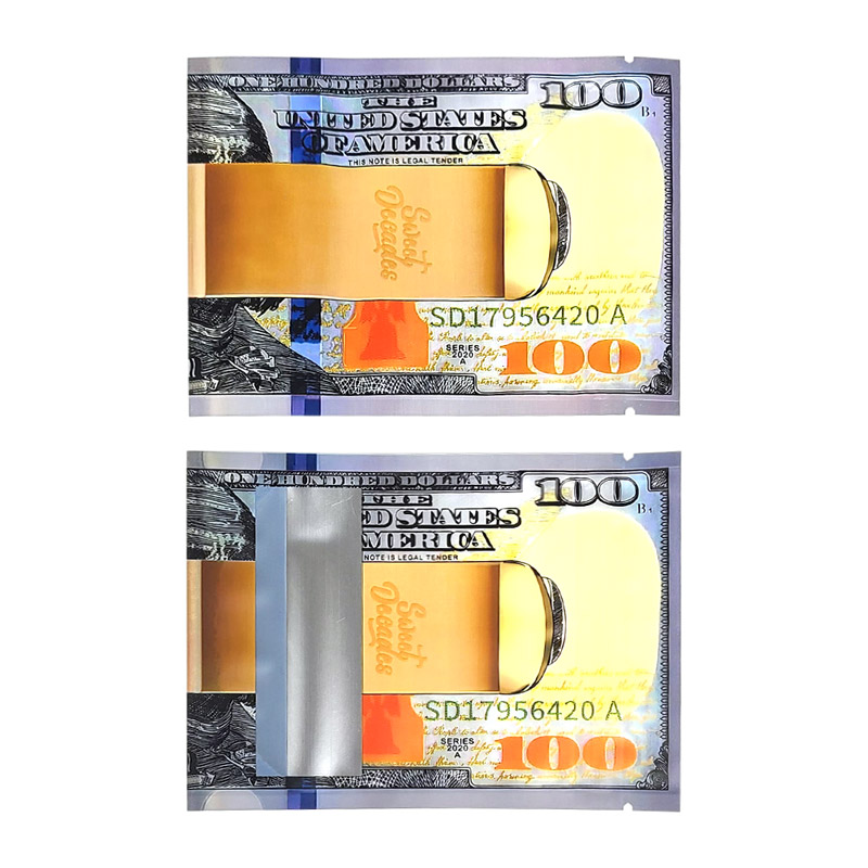 SMELL PROOF BAGS 3.5G $100 BILL #2 - BAG OF 50 COUNT - (BMN-4)