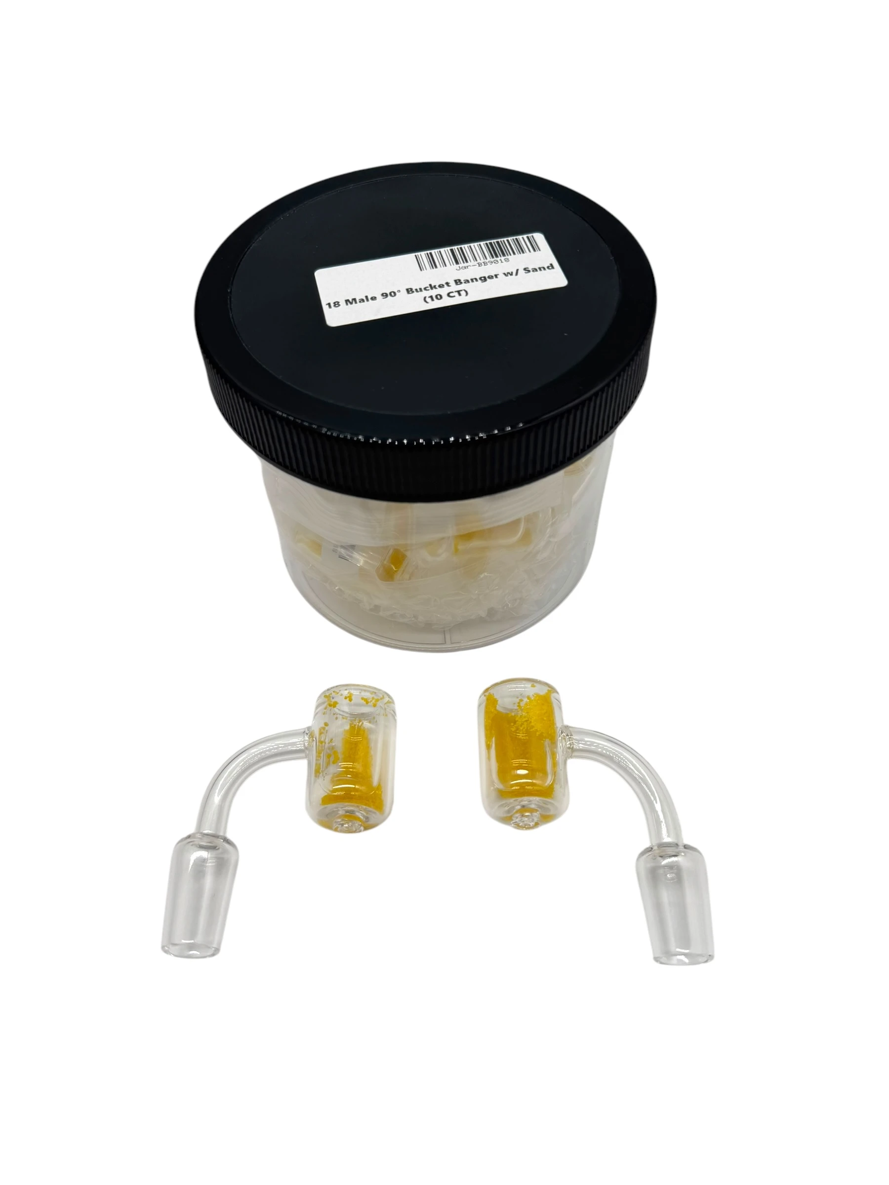 18MM MALE 90 BUCKET BANGER WITH SAND - JAR OF 10