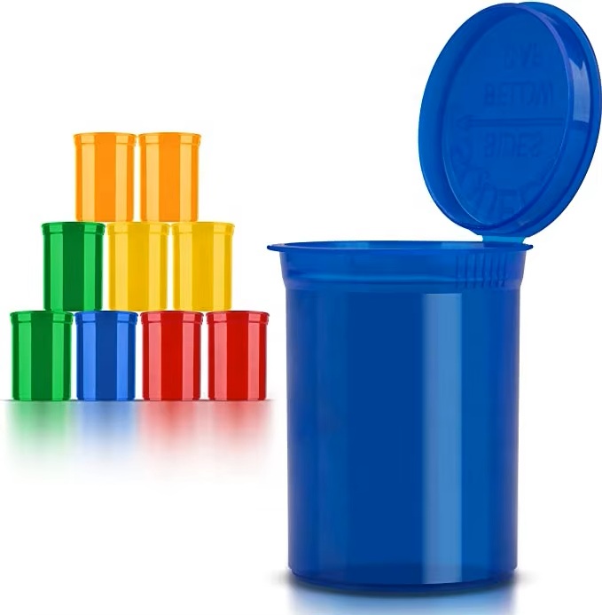 30D POP TOP 120ML PLASTIC BOTTLES ASSORTED COLOR - DISPLAY OF 50