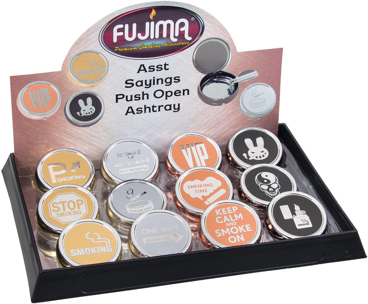 PUSH-OPEN ASSORTED DESIGN POCKET STORAGE - 12CT