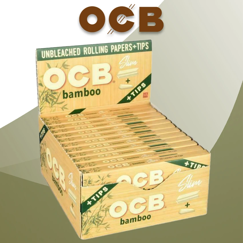 OCB BAMBOO SLIM PAPER WITH TIPS - 24CT