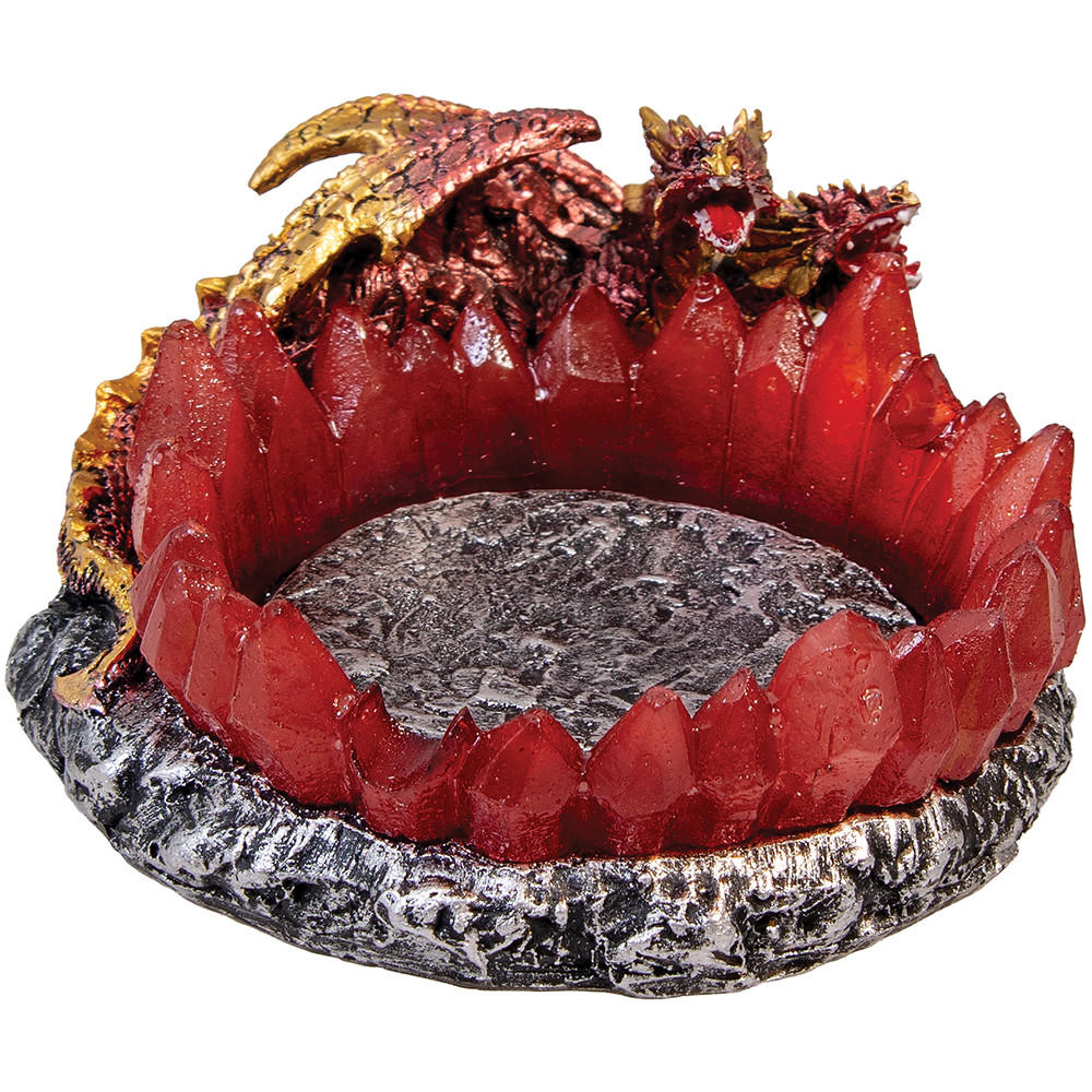RED DRAGON TEETH POLYSTONE ASHTRAY - 1CT