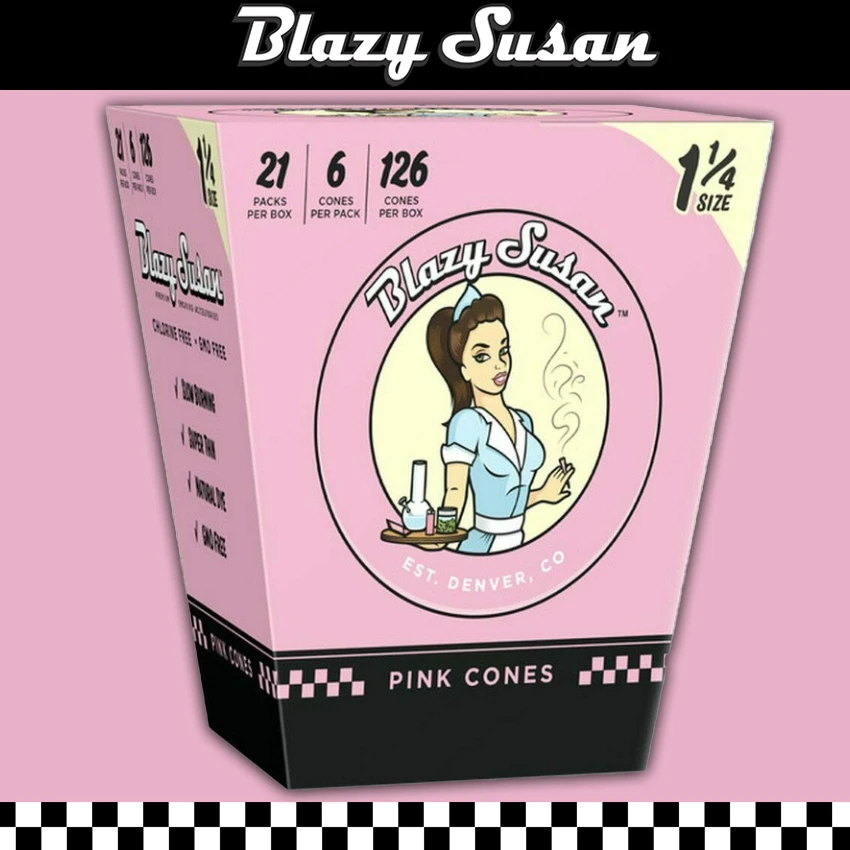 BLAZY SUSAN 1 1/4 PINK CONES - 21CT