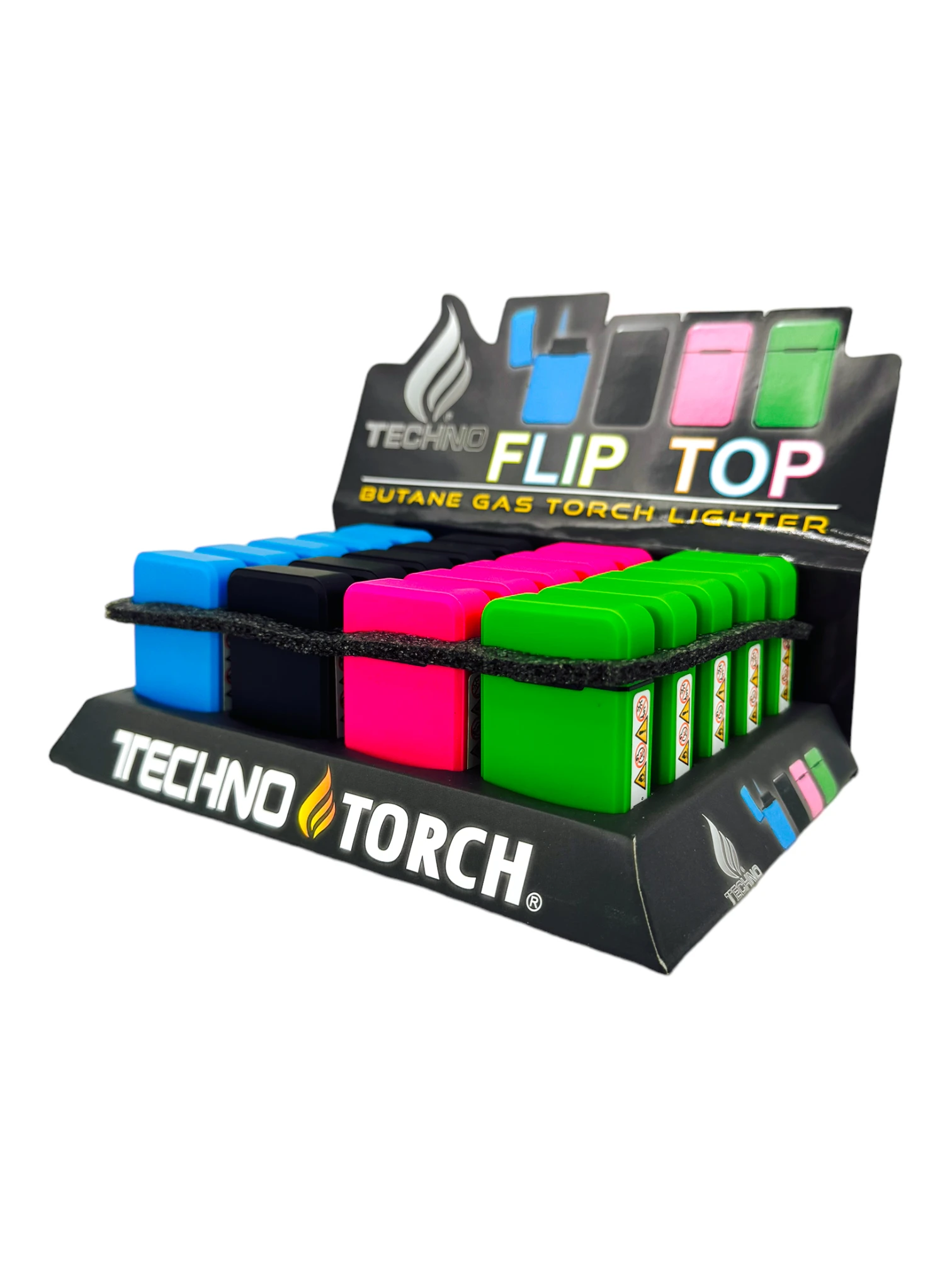 TECHNO TORCH FLIP TOP LIGHTER NFT - 20CT DISPLAY