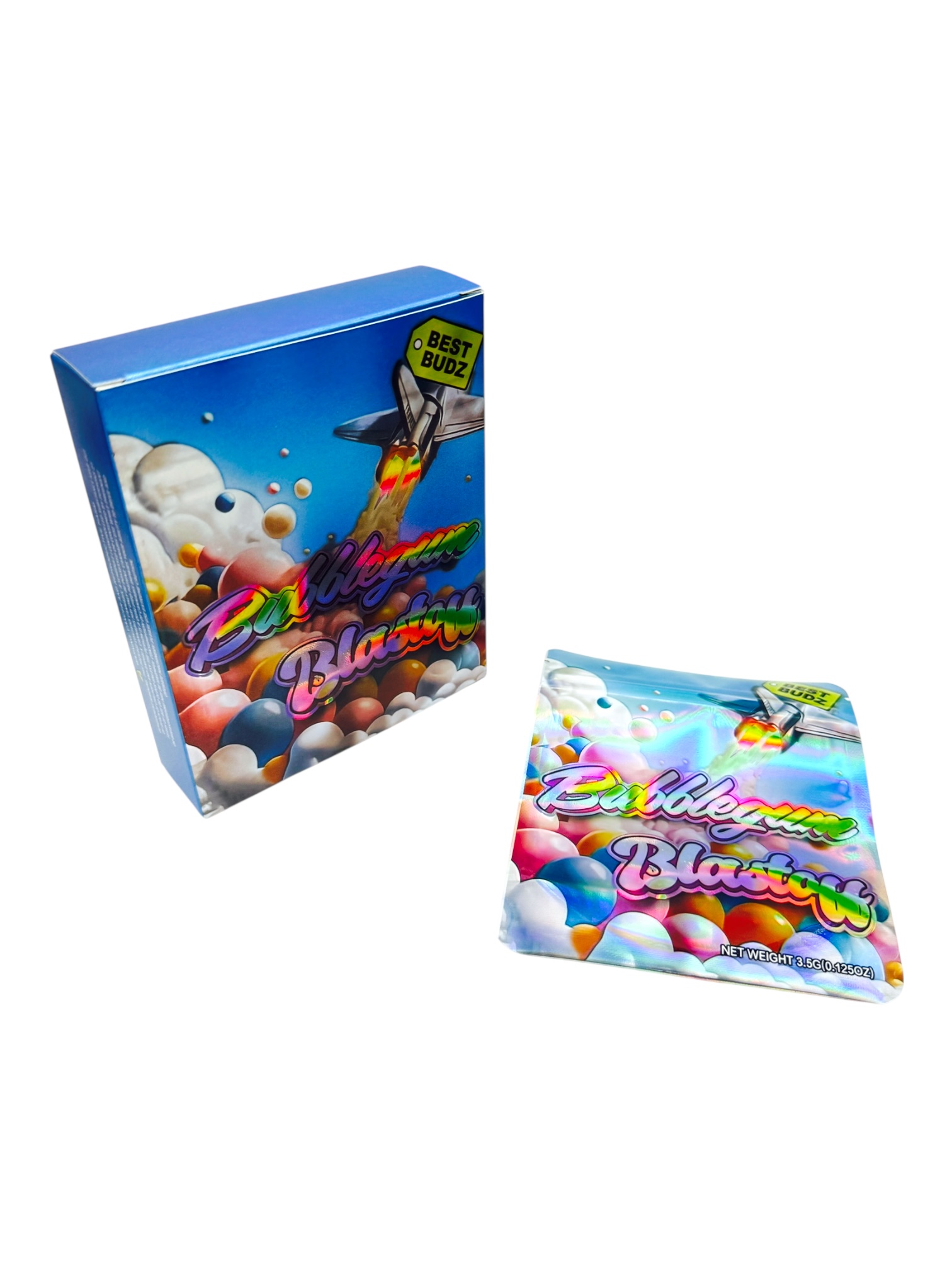 SMELL PROOF 3.5G MYLAR BAGS WITH MATCHING PACK - PACK OF 50 (DESIGN #8)