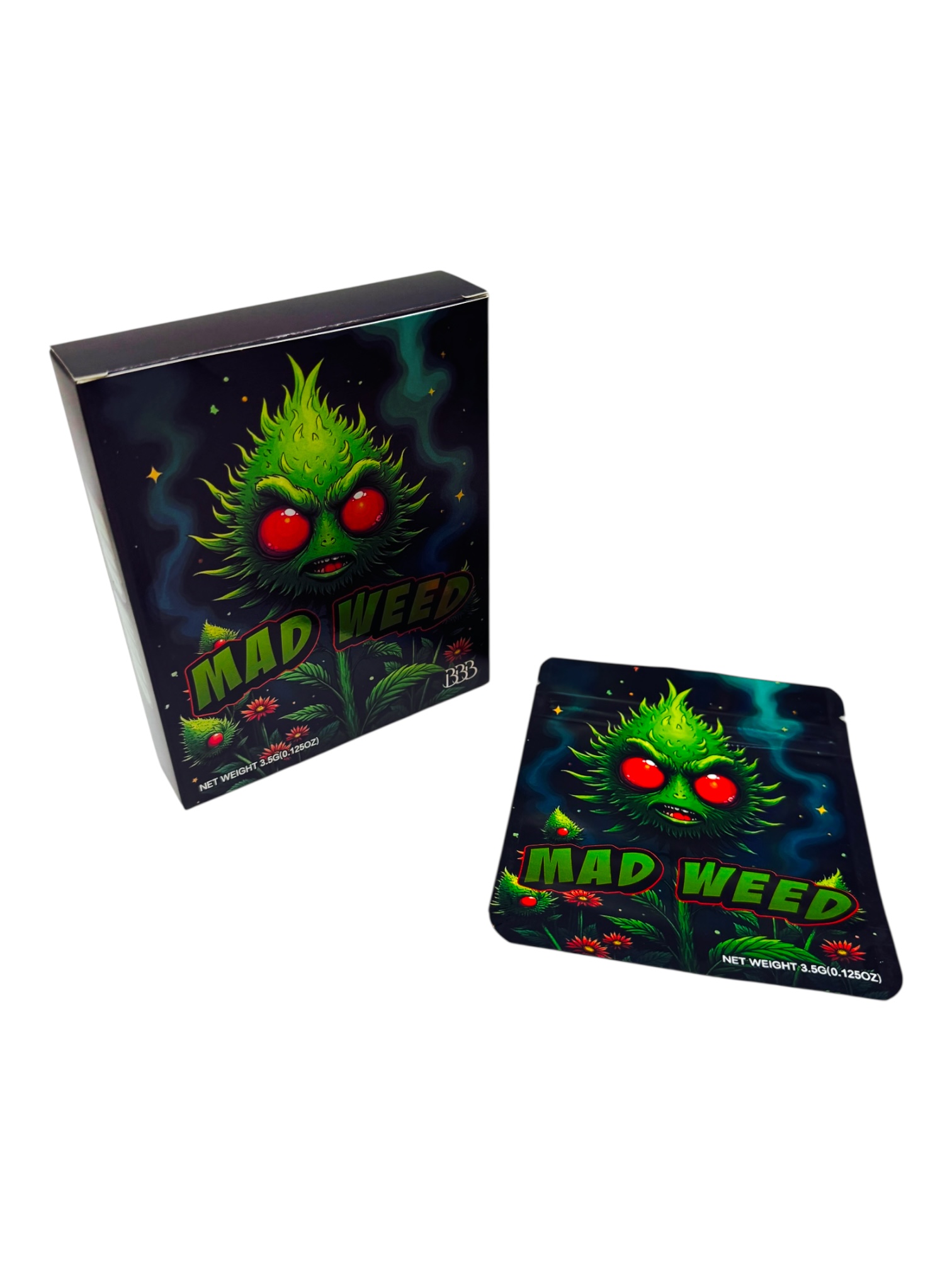 SMELL PROOF 3.5G MYLAR BAGS WITH MATCHING PACK - PACK OF 50 (DESIGN #10)