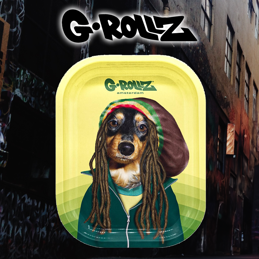 G-ROLLZ - REGGAE SMALL TIN TRAY 14 X 18CM