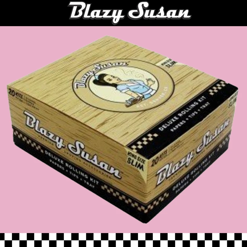 BLAZY SUSAN KING SIZE WIDE UNBLEACHED PREMIUM ROLLING PAPERS - 50CT