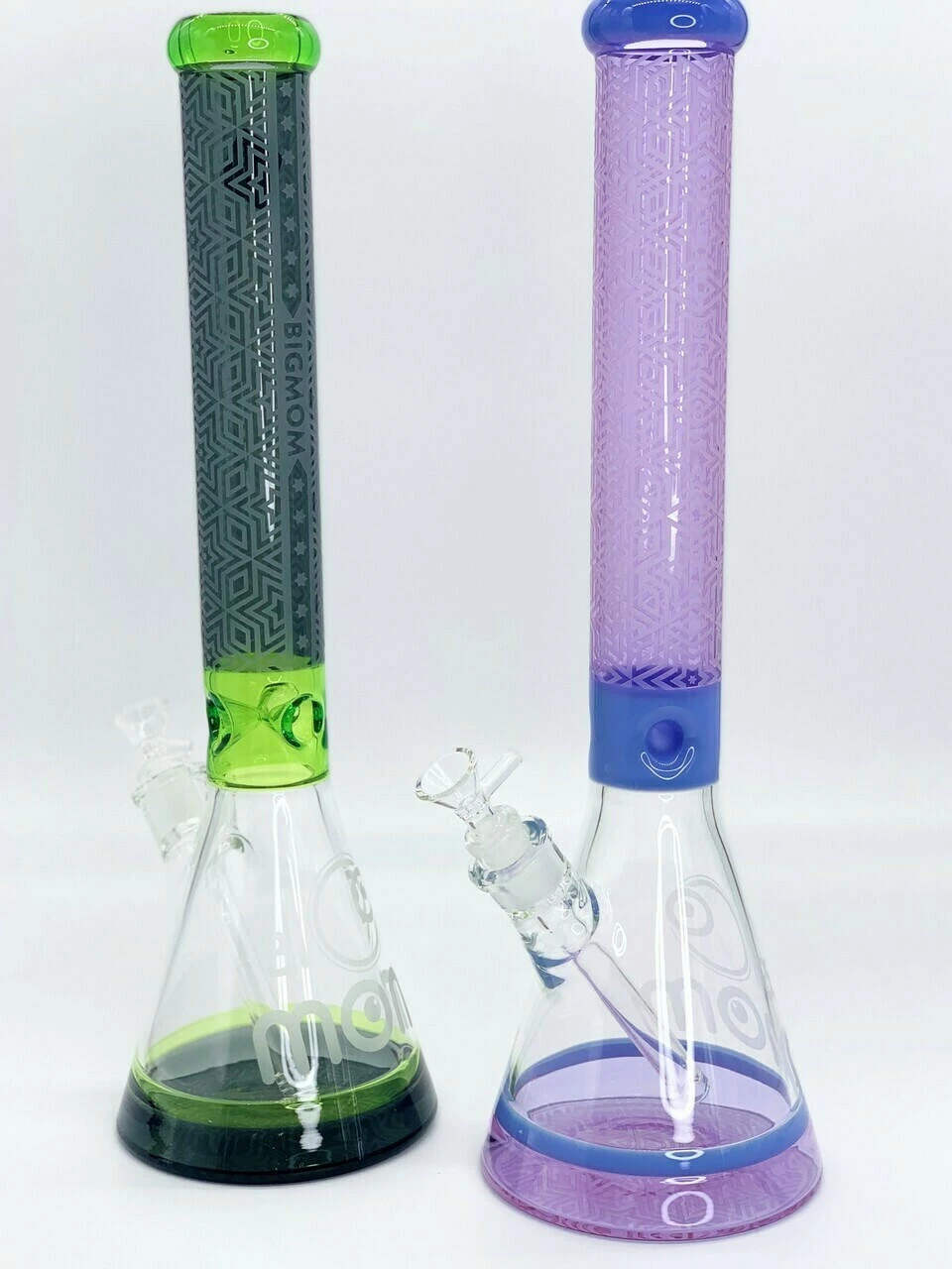 BIG MOM DEEP SANDBLAST SEED OF LIFE BEAKER 18" (WP1019)