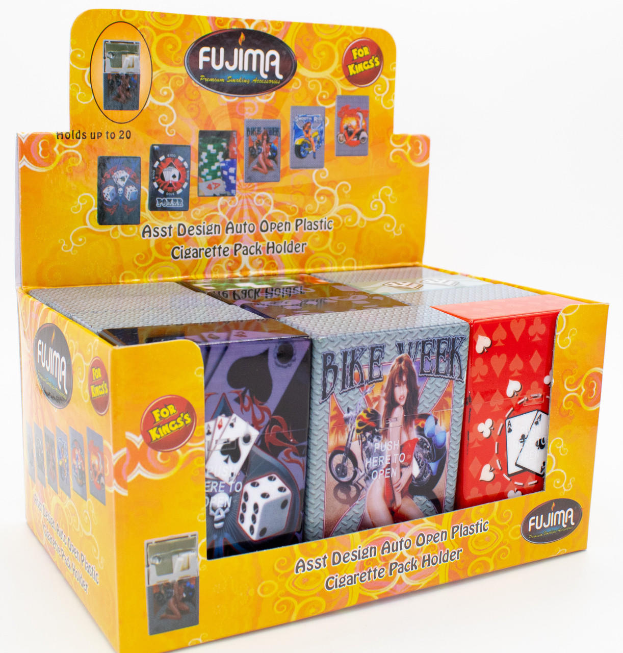 FUJIMA CARDS/GIRLS DESIGN PLASTIC CIGARETTE HOLDERS FOR KINGS - 12CT