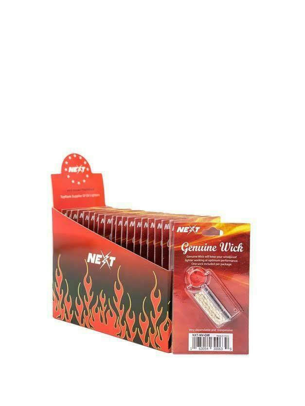 WINDPROOF LIGHTER SUPPLY DISPLAY 7 FLINTS 1 WICK - NEXT - 20PC