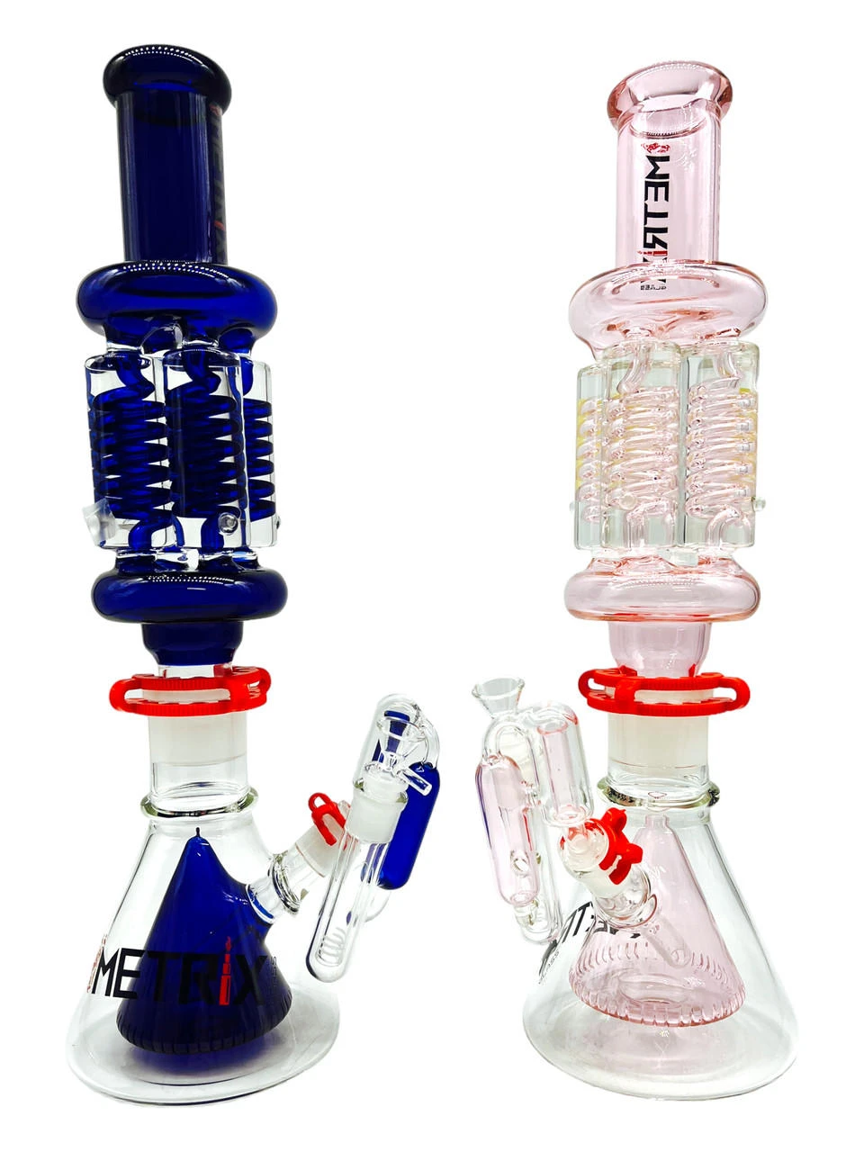 METRIX CONE BASE QUAD FREEZABLE COIL WITH ASH CATCHER WATERPIPE 20"