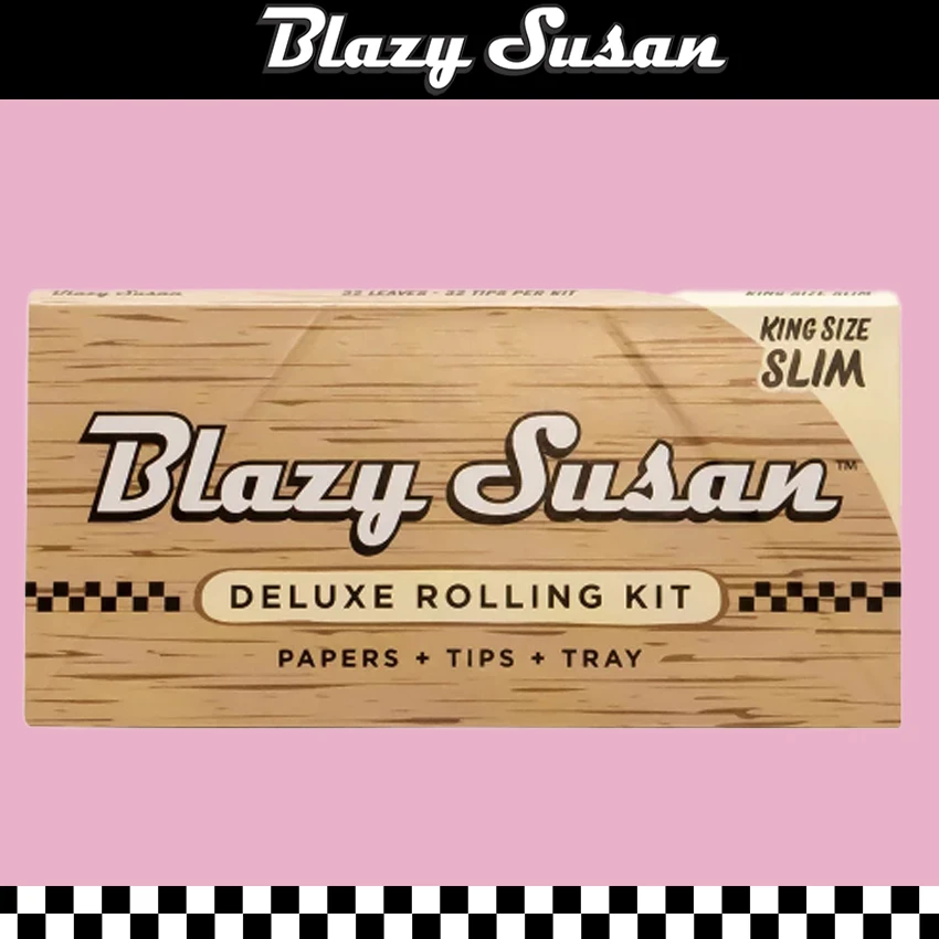 BLAZY SUSAN UNBLEACHED KING SIZE DELUXE ROLLING KIT - 20CT DISPLAY