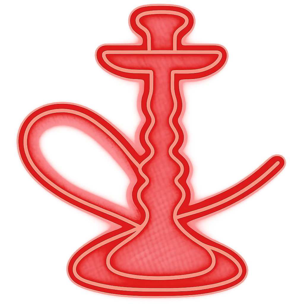 HOOKAH LED WALL SIGN - 60X50CM
