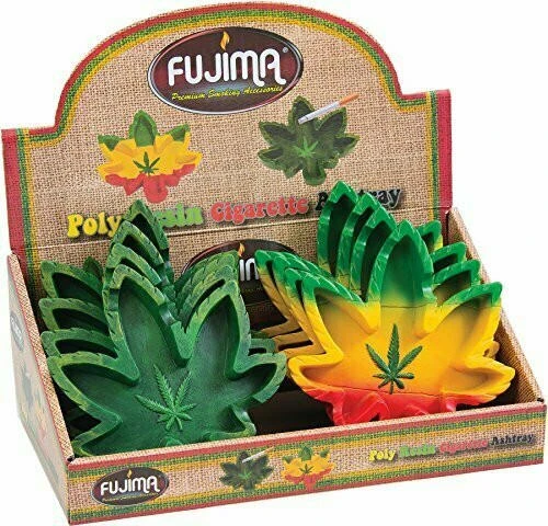 FUJIMA LEAF SHAPE ASHTRAY  - 8CT