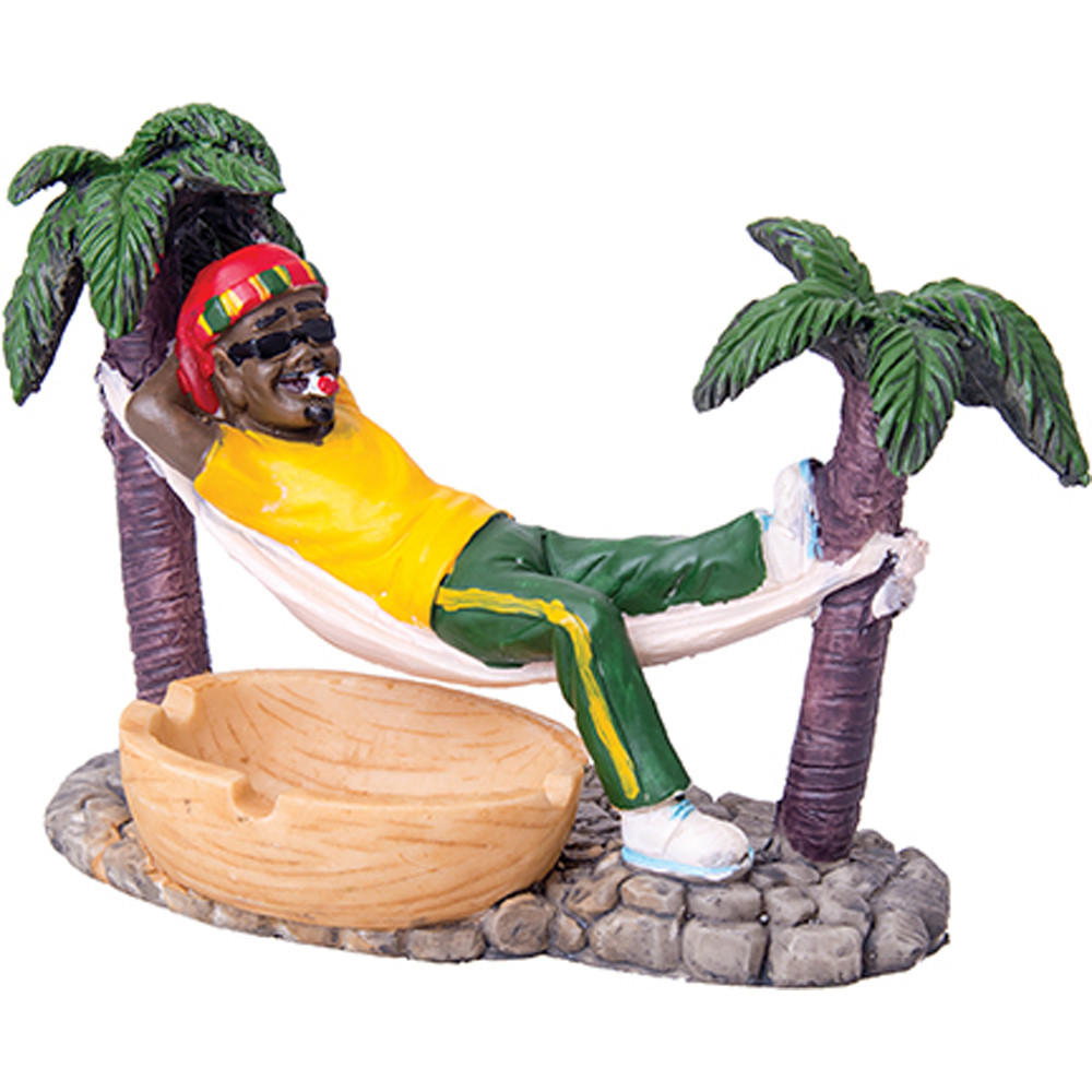 JAMAICAN POLY RESIN MEDIUM ASHTRAY 6 LT175 - 1CT