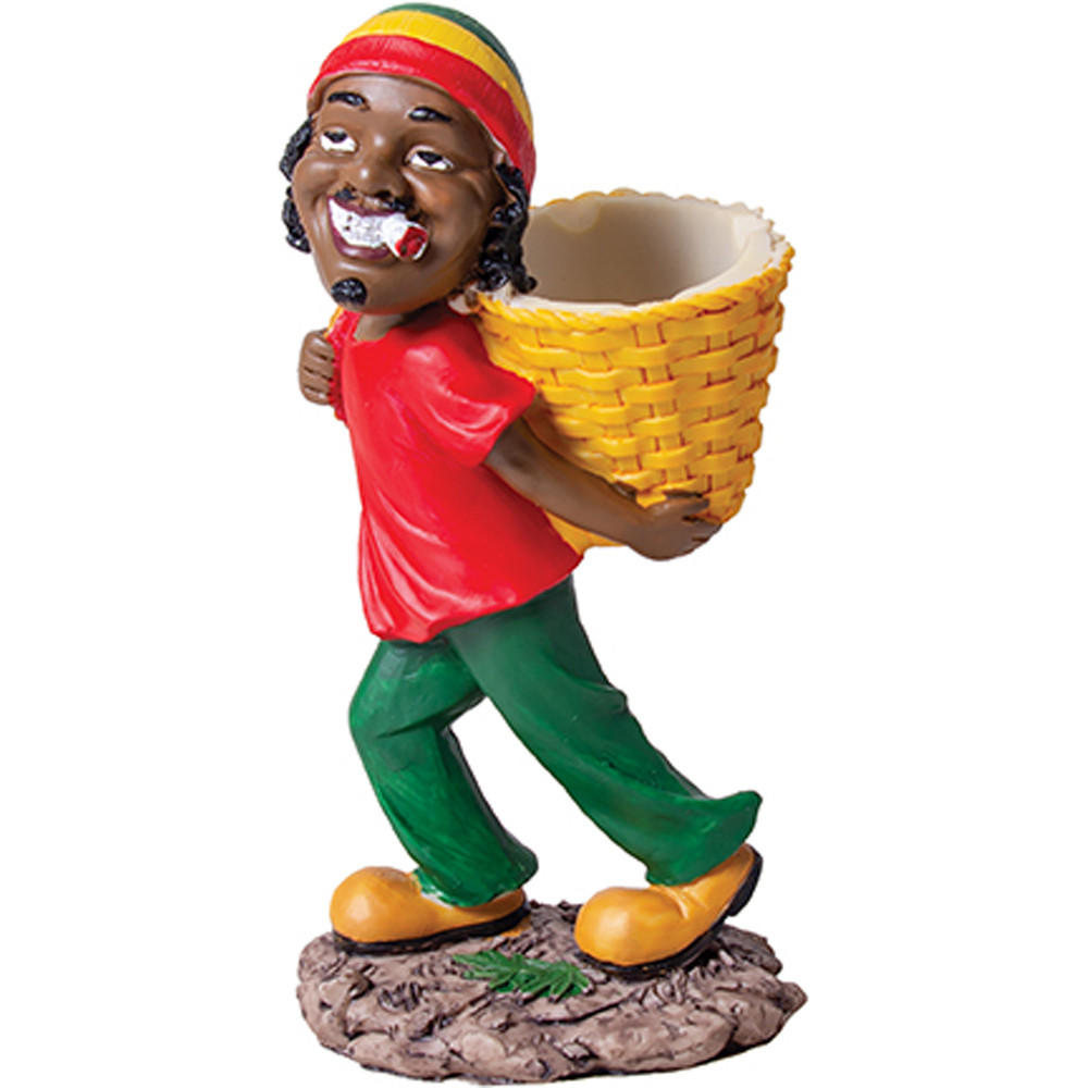 JAMAICAN POLY RESIN MEDIUM ASHTRAY 6 LT195 - 1CT