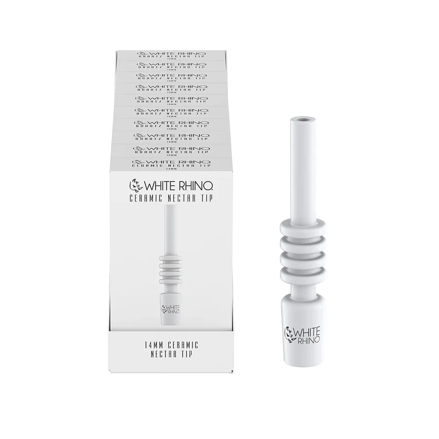 WHITE RHINO CERAMIC NECTAR REPLACEMENT TIP - DISPLAY OF 10