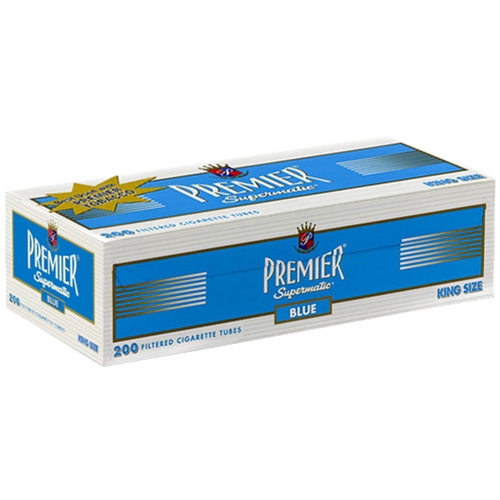 PREMIER BLUE FILTER CIGARETTE TUBES KING SIZE 200-PACK - DISPLAY OF 5