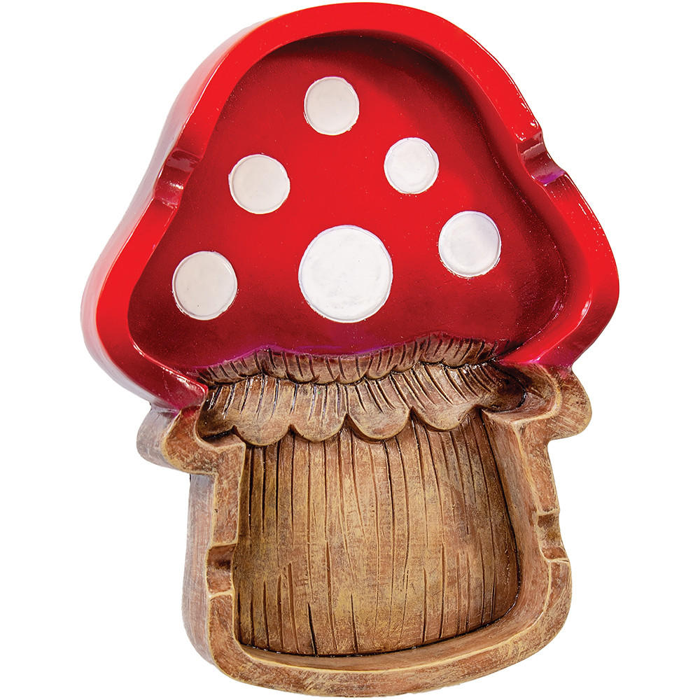MUSHROOM POLYSTONE ASHTRAY 6.5 - 1CT