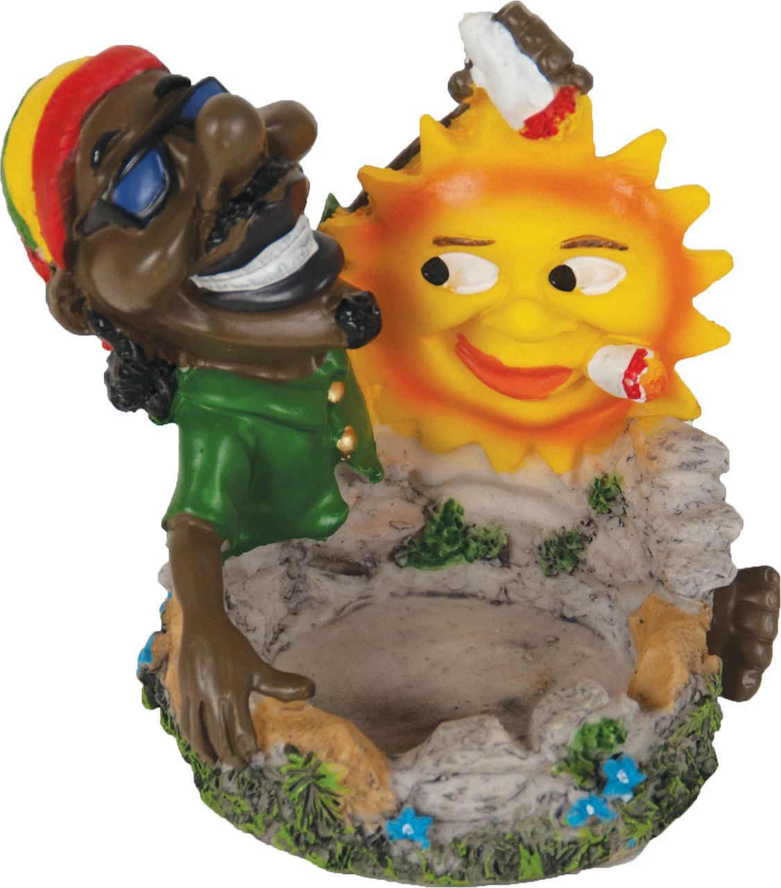 JAMAICAN POLY RESIN ASHTRAY (LT123)