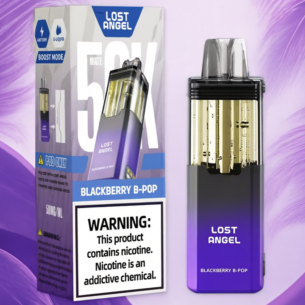 LOST ANGEL MATE 50,000 PUFFS DISPOSABLE VAPE (POD ONLY) - DISPLAY OF 5