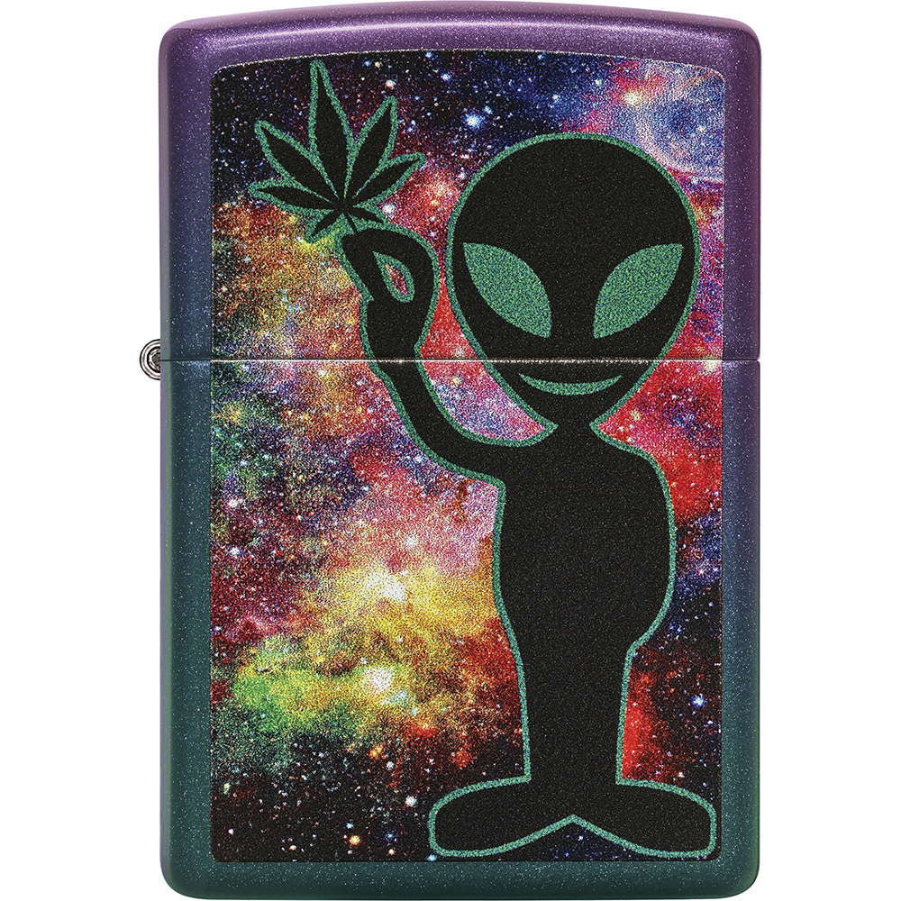 ZIPPO ALIEN DESIGN IRIDESCENT WINDPROOF LIGHTER