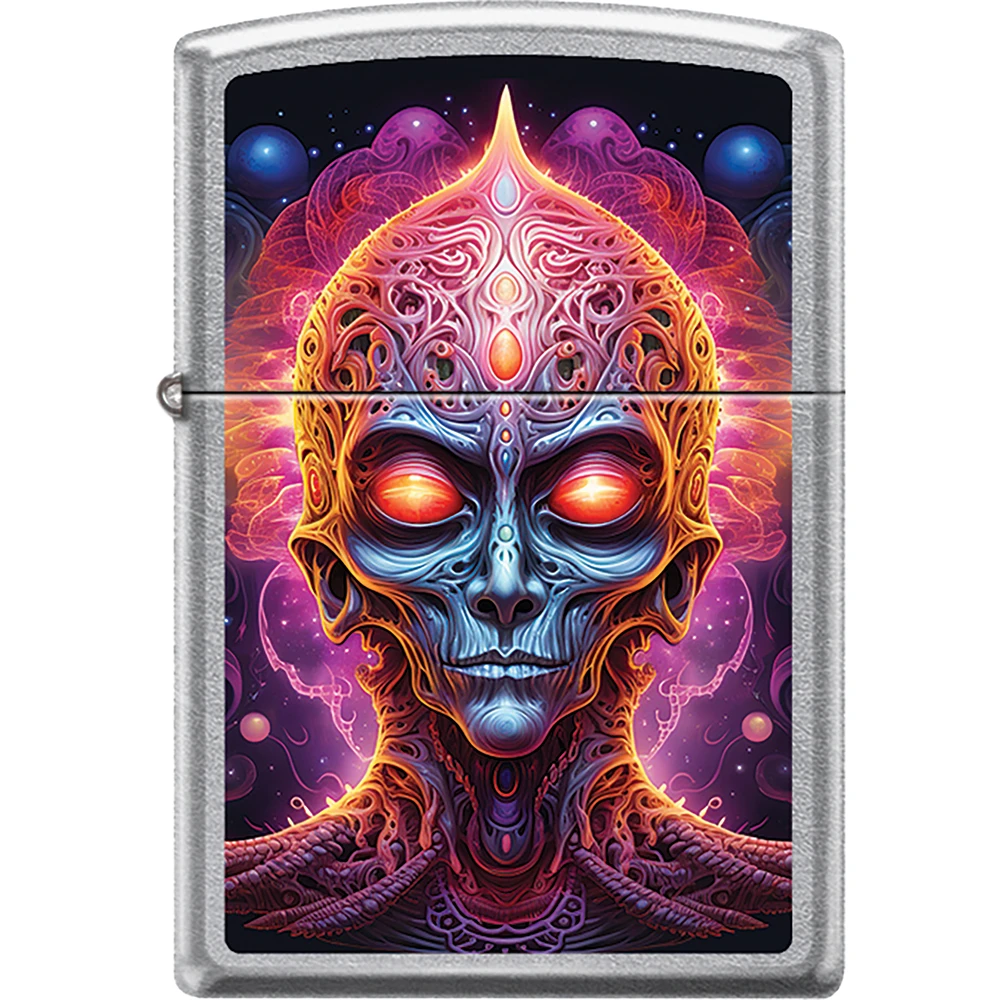 ZIPPO VIBRANT ALIEN HEAD WITH GLOWING EYES DESIGN LIGHTER