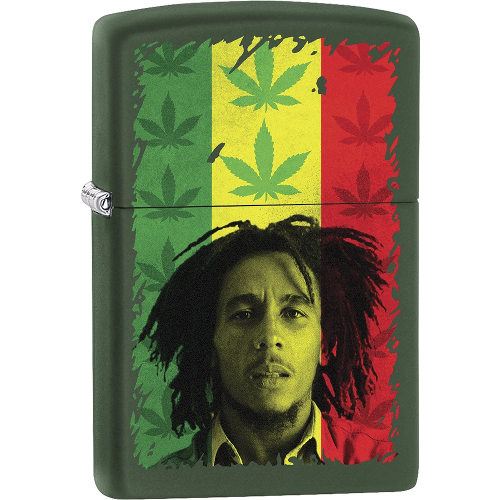 ZIPPO BOB MARLEY MARIJUANA LEAVES LIGHTER