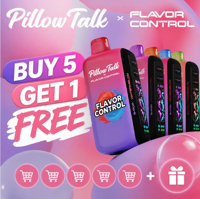 PILLOW TALK (FLAVOR CONTROL) 40,000 PUFFS DISPOSABLE VAPE - DISPLAY OF 5